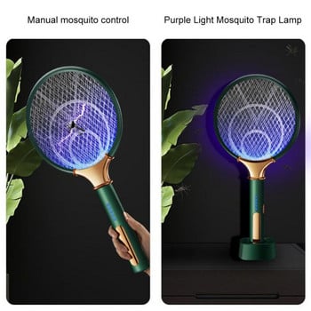 2в1 Mosquito Swatter Електрически акумулаторен Mosquito Killer UV светлина LED лампа Mosquito Trap Anti Fly Bug Zapper Insect Racket