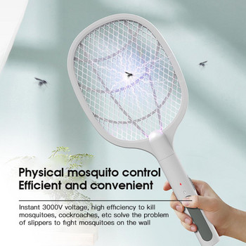 3000V електрическа ракета против насекоми Fly Swatter Zapper USB акумулаторна електрическа репелент против комари Mosquito Swatter Fly Bug Zappers