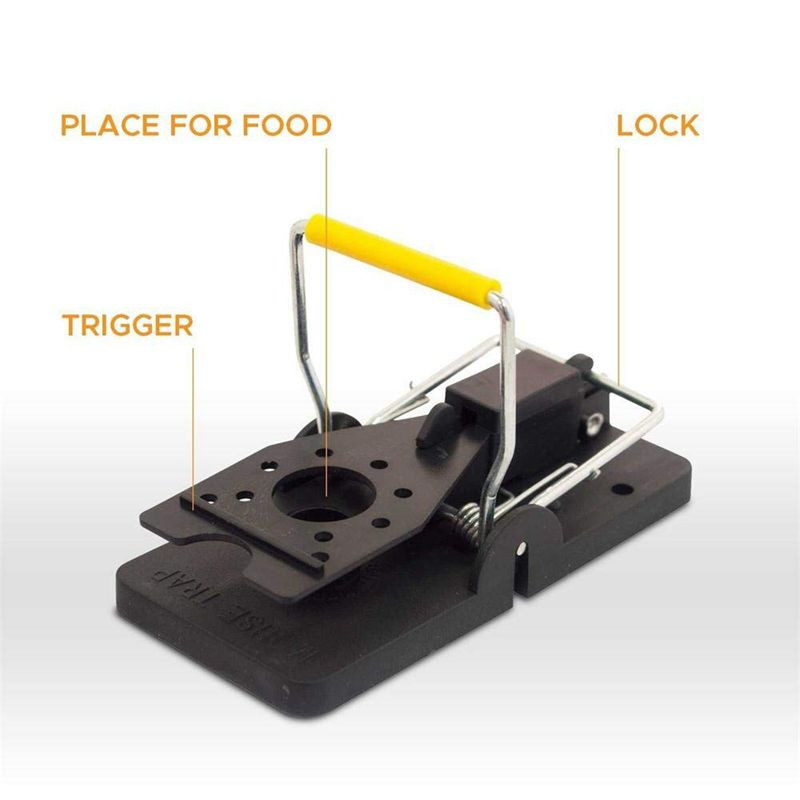 Pasca na myši, opakovane použiteľná a ľahko použiteľná, zacvakávacia, balenie 6 kusov