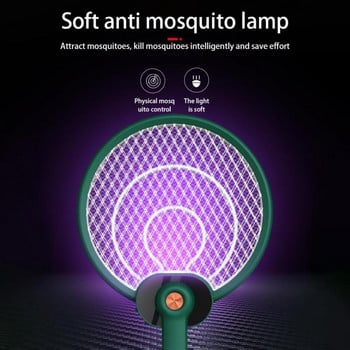 3000V електрическа мухобойка, сгъваема ръчна буболечка, лампа за унищожаване на комари, капан за вредители, градинска ракета против насекоми