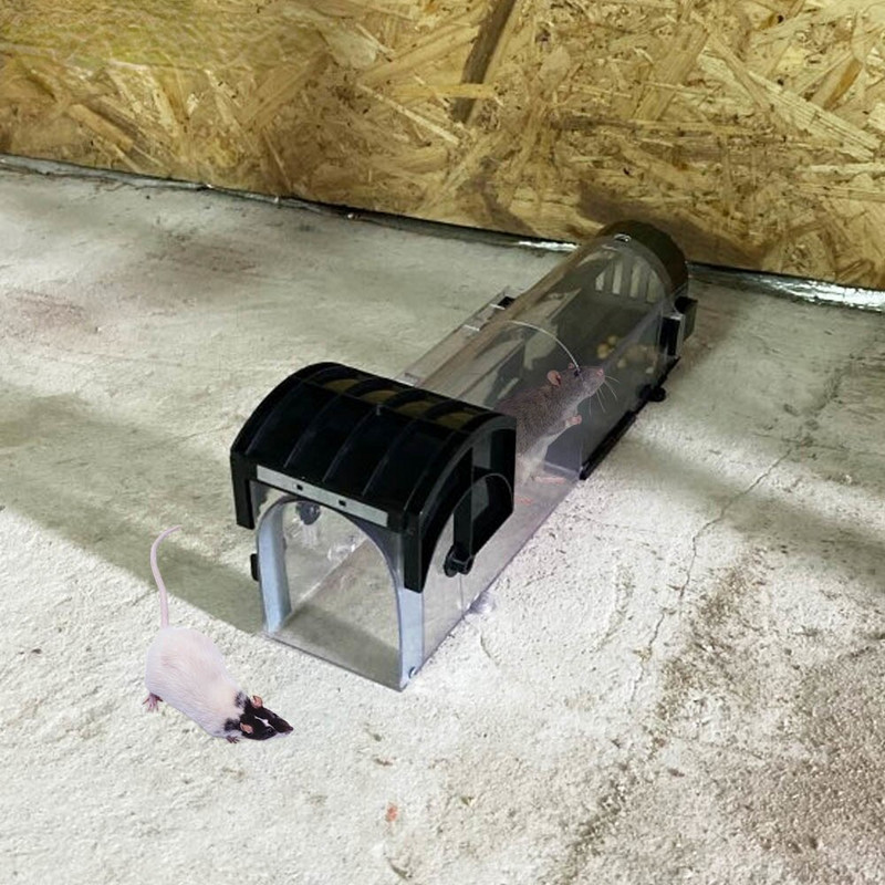 Inteligentná samosvorná pasca na myši, bezpečná, pevná, priehľadná, domáca lapač myší, plastová, opakovane použiteľná, humánna, vnútorná, vonkajšia, pasca na potkany