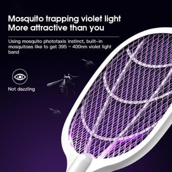 LED електрическа лампа за унищожаване на комари, мухобойка, ракета за комари, летни буболечки, капани за насекоми, репелент за комари, USB захранване
