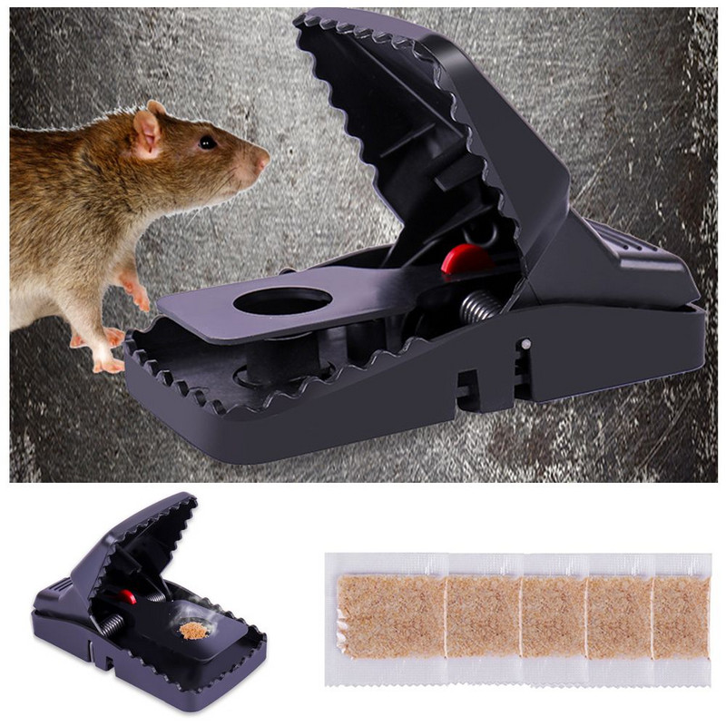 Domáca nástraha Snap Pružinová návnada Plastový lapač potkanov Kontrola škodcov Pasca na potkany Pasca na myši
