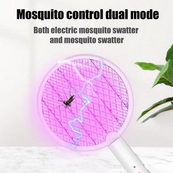 2 в 1 електрически шок Mosquito Swatter Mosquito Killer Lamp USB Fly Bug Zapper Lantern Summer LED Electric Mosquito Swatter Home