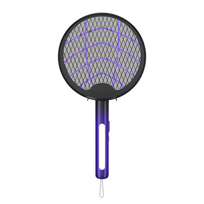 Elektrický zabijak proti komárom, plácačka na muchy, hmyz, raketa na zapíchnutie, nabíjateľná skladacia ručná okrídlená pálka na hmyz pre vnútorné a vonkajšie použitie