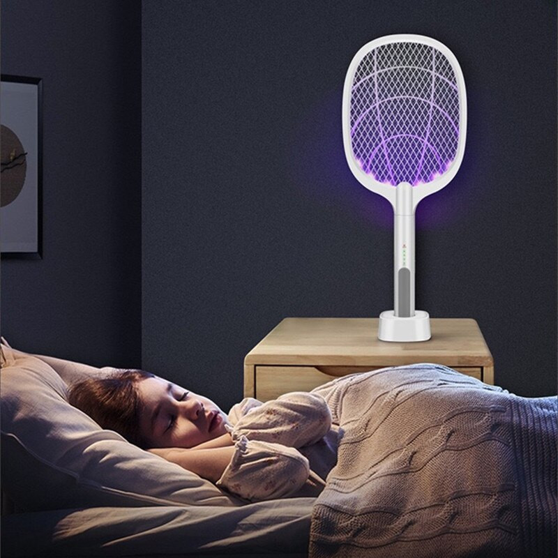 Elektrinis uodų naikintuvas 2 viename USB ličio baterijos UV uodų naikintuvas, lengvas vasaros vabzdžių raketės svaidiklis, miegamasis 3000 V