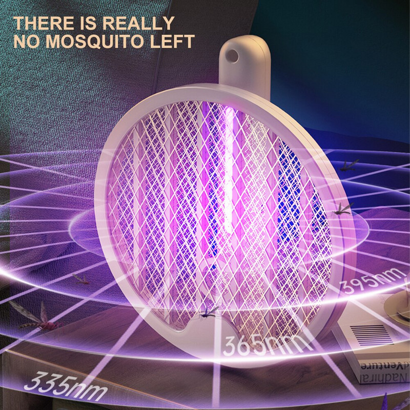 3000V 1200mAh elektrická plácačka na komáre, lampa na zabíjanie komárov s USB nabíjateľnou raketou na zabíjanie hmyzu, skladacia plácačka na muchy, vnútorná a vonkajšia