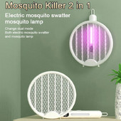 2 viename Mosquito Killer lempos kampas, reguliuojamas 3500 V elektrinis musių žudikas, USB įkraunama lempa, apsauganti nuo vabzdžių