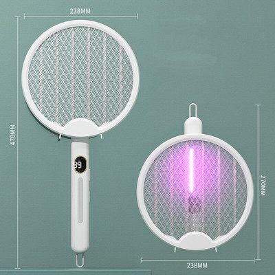 2 viename Mosquito Killer lempos kampas, reguliuojamas 3500 V elektrinis musių žudikas, USB įkraunama lempa, apsauganti nuo vabzdžių