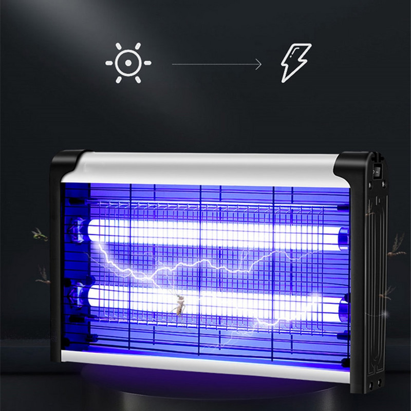 Zamka za komarce od 2500 V Ultraljubičasto unutarnje električno ubojica insekata Dvostruka lampa Mreža ubojica muha Električni udar ubija komarce i insekte