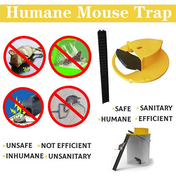 Παγίδα ποντικών Επαναχρησιμοποιήσιμη Smart Flip Πλαστική αποσπώμενη κουβά Καπάκι Παγίδες ποντικών Multi Catch Auto Reset Flip Slide Trap Humane Θανατηφόρα παγίδα