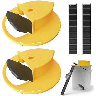 Capcană reutilizabilă pentru șoareci Capcană detașabilă din plastic Capcană pentru găleți Capcane pentru șobolani Capcană multiplă Resetare automată Capcană cu glisiere Capcană umană sau letală