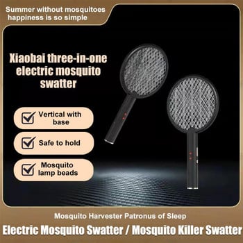 3500V електрическа ловка за комари, ракета за насекоми Zapper, USB акумулаторна, Anti Fly Bug Zapper, силен капан за убиец, летни аксесоари