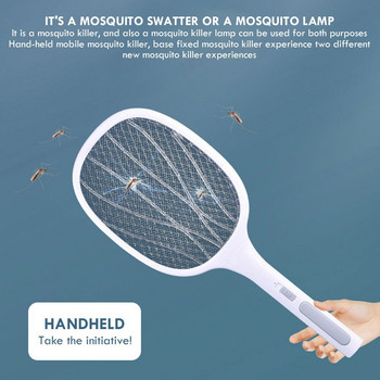 Ηλεκτρικό Fly Swatter με υπεριώδες φως LED Καλοκαιρινό κουνουπιέρα Ηλεκτρικό κουνουπιέρι Swatter Εντόμων Killer Bug Zappers