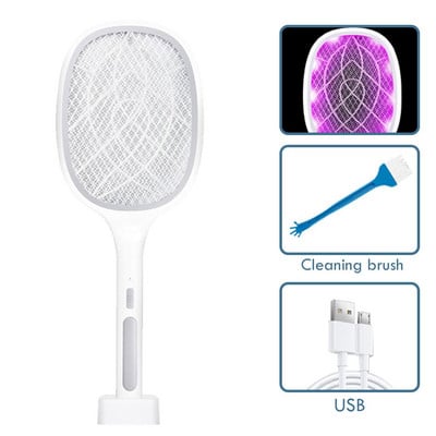 Elektrická plácačka na muchy s ultrafialovým svetlom, LED svetlo, letná sieťka proti komárom, elektrická plácačka na muchy, hmyzí lapač na hmyz, zabijak hmyzu