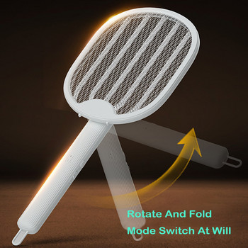 Fly Swatter Electric Zapper Fold Led Light Kills Suquito Led Ultraviolet Light 3000v Προϊόντα ελέγχου παρασίτων Προμήθειες κήπου Αρχική