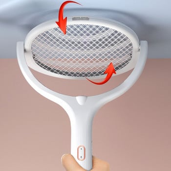 5 В 1 Електрическа ловка за комари Mosquito Killer Lamp 3500V USB Акумулаторна 360 регулируем ъгъл за Bug Zapper Fly Gnat Wasp