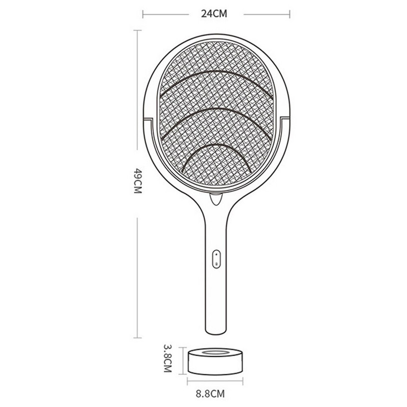 5 v 1 elektrická plácačka na komáre, lampa na zabíjanie komárov 3500V USB nabíjateľná 360-stupňová nastaviteľná lampa na zabíjanie hmyzu, muchárok, osy