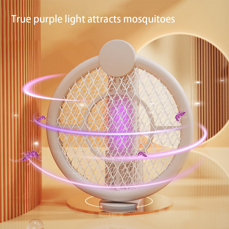 3 σε 1 Κουνουπιοκτόνος Επαναφορτιζόμενη Ρακέτα Αναδιπλούμενη με Ηλεκτρικό Σοκ Ζάπερ Κουνουπιών με υπεριώδες φως Ηλεκτρικό ιπτάμενο ζωύφιο