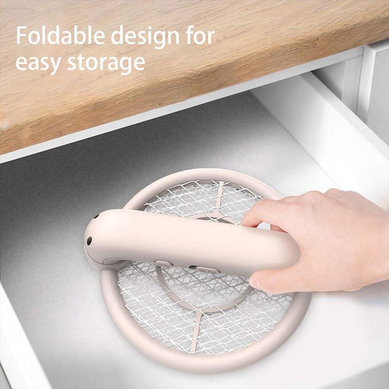 3 σε 1 Κουνουπιοκτόνος Επαναφορτιζόμενη Ρακέτα Αναδιπλούμενη με Ηλεκτρικό Σοκ Ζάπερ Κουνουπιών με υπεριώδες φως Ηλεκτρικό ιπτάμενο ζωύφιο