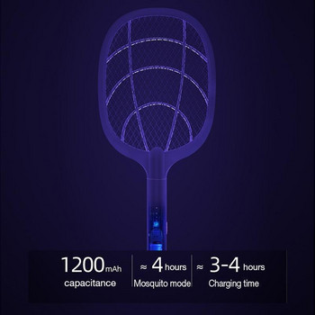 3000V Fly Swatters USB Electric Shock Λάμπα κουνουπιών Ρακέτα παγίδα κουνουπιών Electric Flies Swatter Trap Ρακέτα οικιακών εντόμων