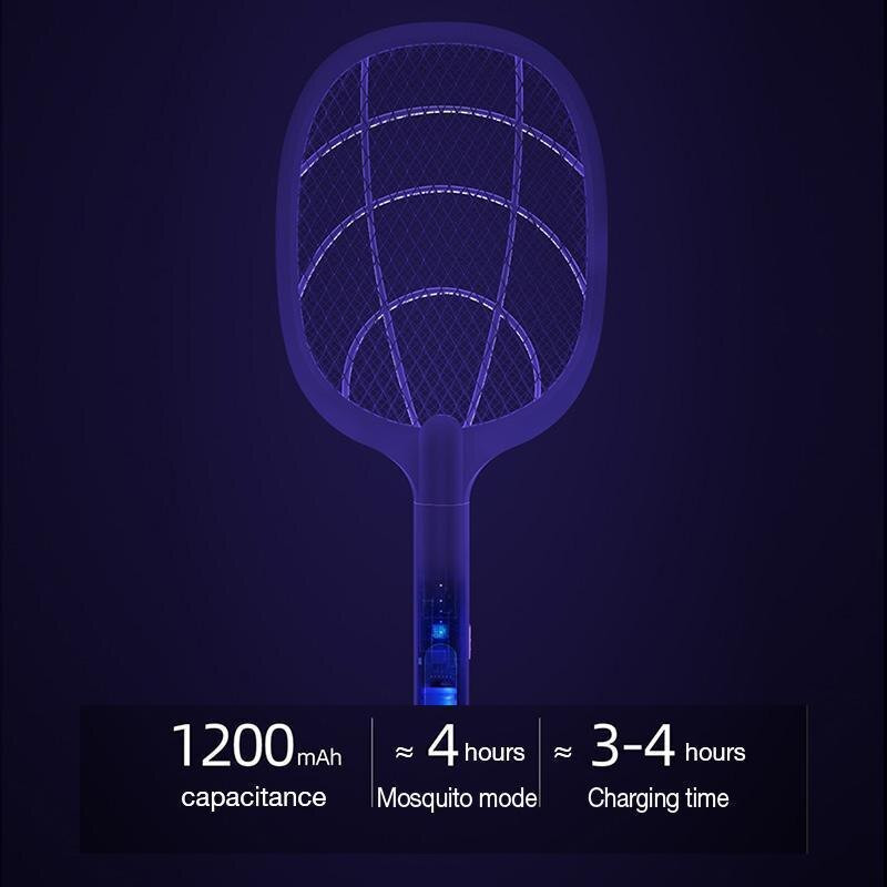 3000V zvâcătoare de muște USB șoc electric lampă pentru țânțari Rachetă capcană pentru țânțari Capcană electrică pentru zbârcitor de muște Rachetă de uz casnic pentru insecte
