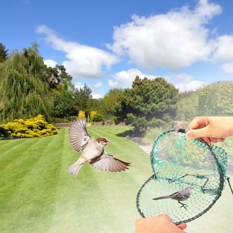 Linnulõksu jahivõrk Linnulõksu püüdja Linnujahipüügi võrk Lihtne paigaldada väikeloomade püüdja aiatarbed