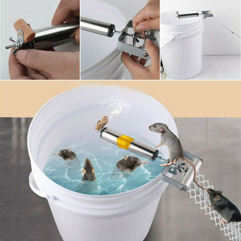 Buitinių žiurkių gaudymas Kūrybinis daugiafunkcis pelių gaudyklė, pelė kibiras, gaudyklė žiurkės gaudyklė.