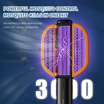 Πτυσσόμενο ηλεκτρικό κουνουπιοκτονία Fly Swatter Bug Zapper Anti Moustique Επαναφορτιζόμενο για Κατασκήνωση Αίθριου Κατωφλίου σε εσωτερικούς και εξωτερικούς χώρους