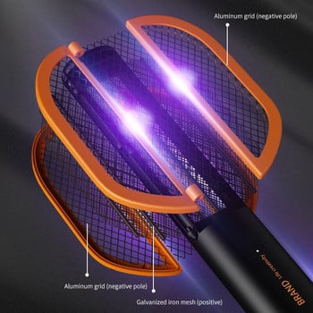 Πτυσσόμενο ηλεκτρικό κουνουπιοκτονία Fly Swatter Bug Zapper Anti Moustique Επαναφορτιζόμενο για Κατασκήνωση Αίθριου Κατωφλίου σε εσωτερικούς και εξωτερικούς χώρους