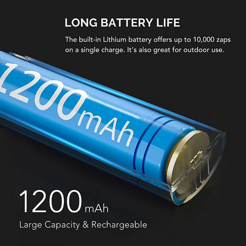 Syezyo 1200mAh USB nabíjateľná elektrická mucholapka 3000 V škodca hmyz kontrola lietajúcich chrobákov pasca na komáre zabijak