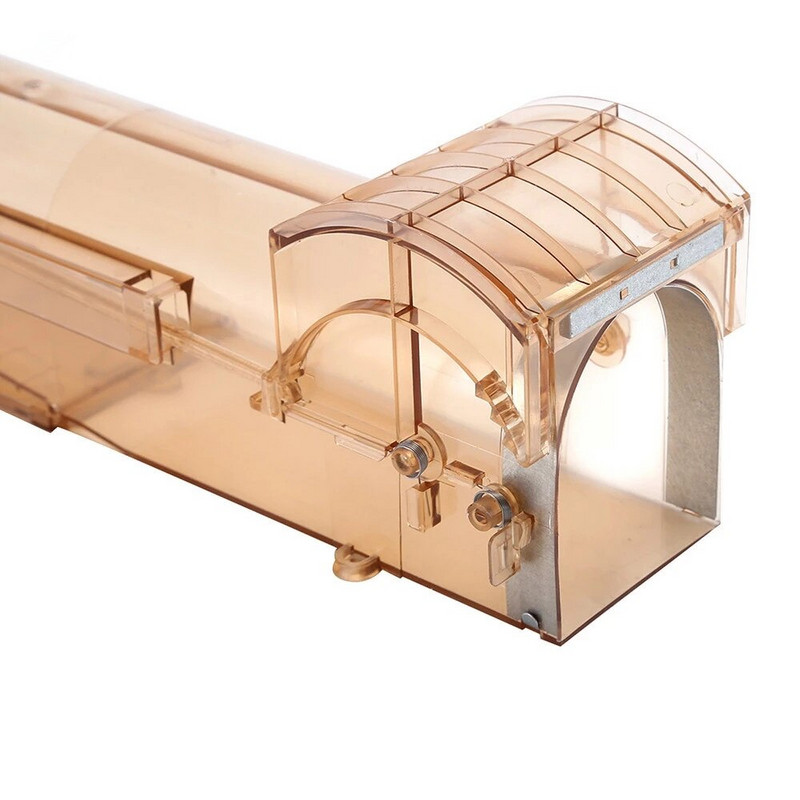 Inteligentná samosvorná pasca na myši, bezpečná, priehľadná a pevná, pasca na myši do domácnosti, opakovane použiteľná plastová humanizovaná vonkajšia a vnútorná