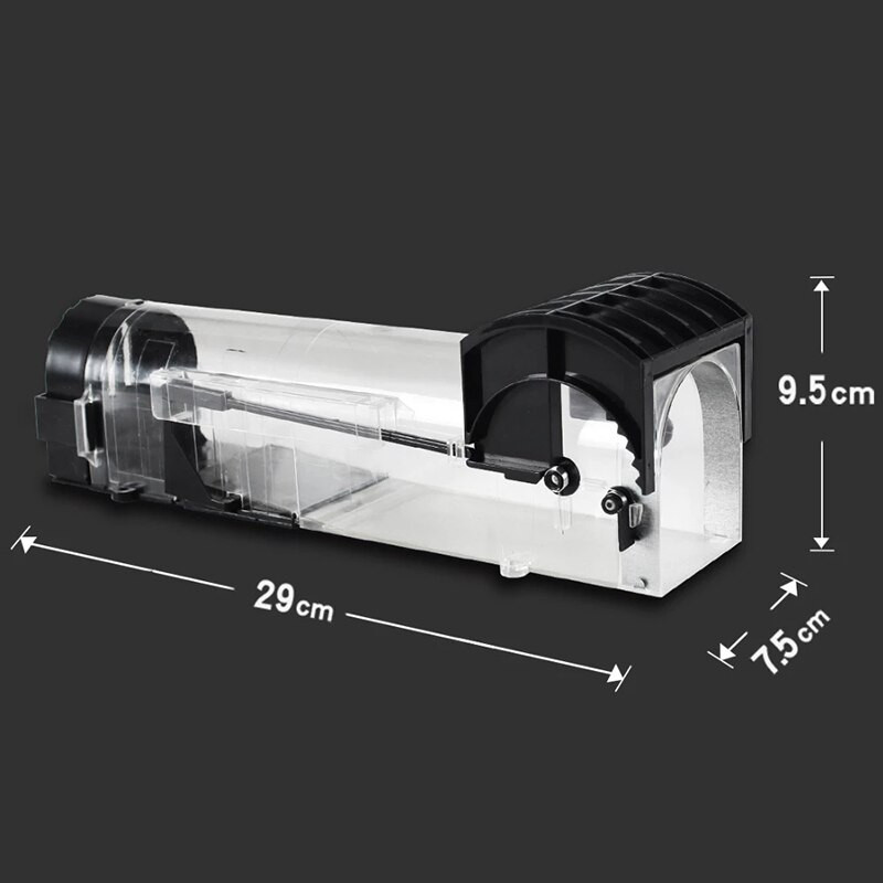 Új, nem mérgező patkánycsapda ketrecfogó egerek rágcsálóirtó csapda csali hörcsög egércsapda átlátszó humánus élő egérfogó