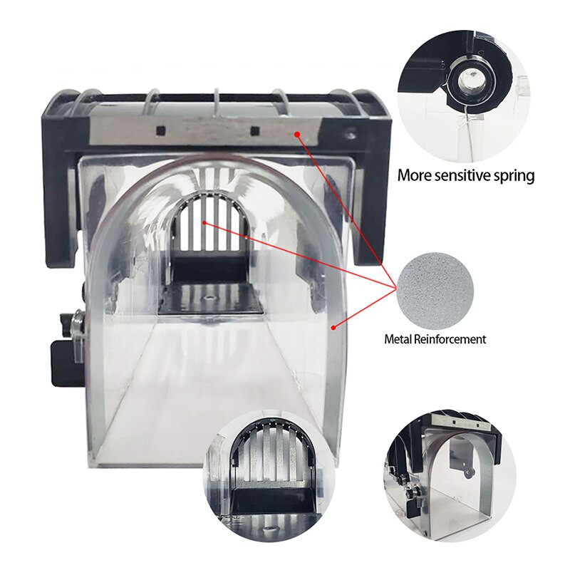 Új, nem mérgező patkánycsapda ketrecfogó egerek rágcsálóirtó csapda csali hörcsög egércsapda átlátszó humánus élő egérfogó