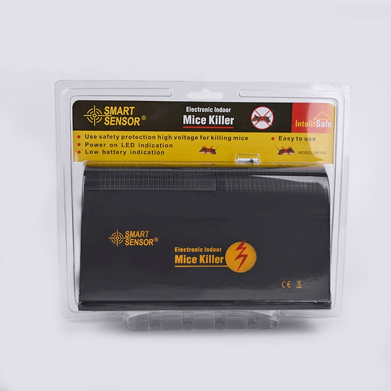 Professzionális elektronikus patkánycsapda, egér, egér, rágcsálóirtó, elektromos sokkoló fogó, nagyfeszültségű kártevőirtó patkánycsapda