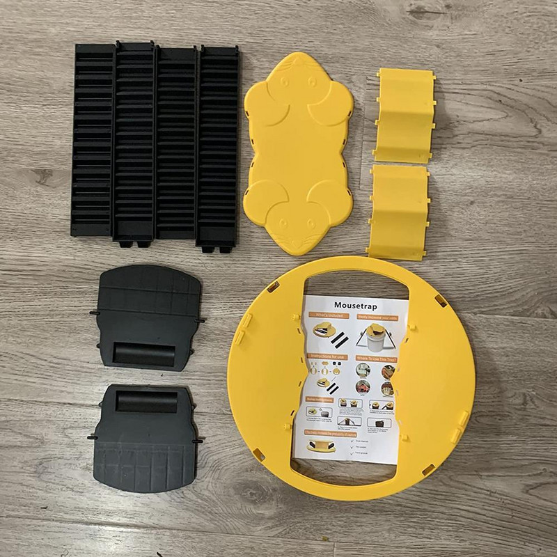 Upgrade Cap de pisică Capcană de șobolan inteligentă reutilizabilă Capcană de șobolan din plastic Flip N Slide Capac găleată Stil ușă Instrumente pentru capcană de șoareci pentru exterior, interior