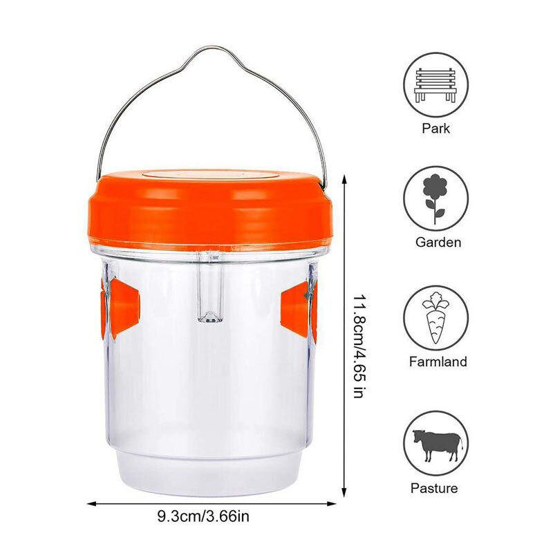 Solárna pasca na osy, závesný zabijak ôs s UV LED svetlom, pasce na včely s dvojitým vstupom, pasce na sršne, opakovane použiteľné záhradné potreby