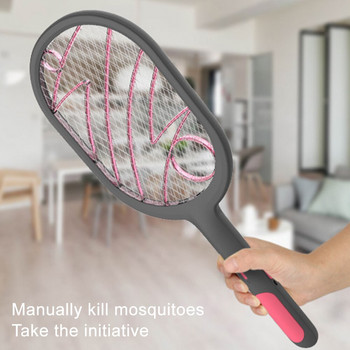 Λάμπα 2 σε 1 παγίδα κουνουπιών 3000V Electric Bug Zapper USB Επαναφορτιζόμενη Καλοκαιρινή Fly Swatter Trap Flies Insect Home Tools