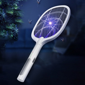 2 σε 1 LED Επαναφορτιζόμενη Ηλεκτρική Μύγα Κουνουπιών Ρακέτα Bug Zapper Εντόμων Killer Οικιακά Κουνουπιοκτονία Λαμπτήρα Dropship