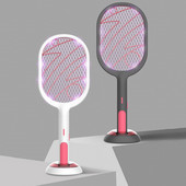 Elektrinis „Mosquito Swatter“ 2 režimai 1200 mAh USB įkraunamas namuose „Fly Bug Zapper Racket“ įdėklai