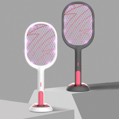 Electric Susquito Swatter 2 Modes 1200mAh USB Επαναφορτιζόμενη Home Fly Bug Zapper Ένθετα ρακέτας Killer