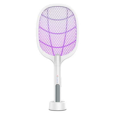 Elektrinis „Mosquito Swatter“ 2 režimai 1200 mAh USB įkraunamas namuose „Fly Bug Zapper Racket“ įdėklai