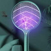 2v1 elektrická plácačka na muchy, letná raketa na komáre, pasca na komáre s UV svetlom, nabíjateľná USB LED lampa proti hmyzu