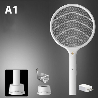 2v1 elektrická plácačka na muchy, letná raketa na komáre, pasca na komáre s UV svetlom, nabíjateľná USB LED lampa proti hmyzu