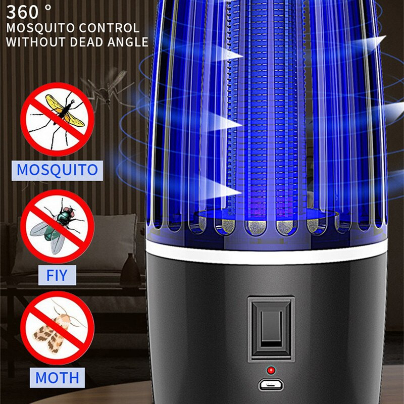 Lampa proti komárom, elektrický repelent proti komárom bez žiarenia, USB, zabíja muchy, pasca na hmyz, odpudzovač hmyzu, bug Zapper pre kempingové použitie
