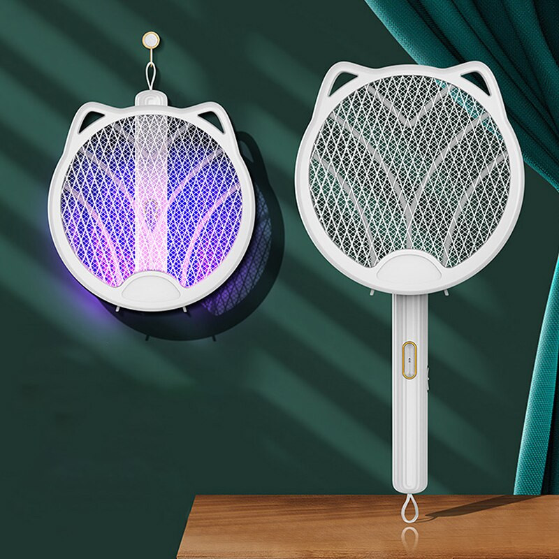 4 v 1 LED prenosný skladací elektrický komár Swatter domáci repelent proti komárom letný hmyz pasca na muchy pre bábätká