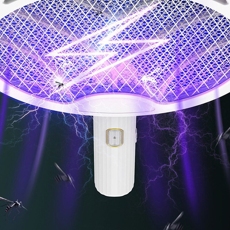 4 v 1 LED prenosný skladací elektrický komár Swatter domáci repelent proti komárom letný hmyz pasca na muchy pre bábätká