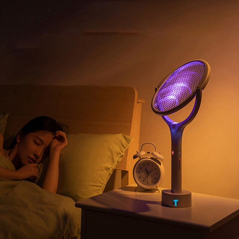 5 v 1 elektrická plácačka na komáre, lampa na zabíjanie komárov 3500V USB nabíjateľná, nastaviteľný uhol, elektrický zabijak hmyzu