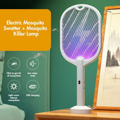 Ucigaș electric 3 în 1 pentru ucigaș de țânțari Ucigaș de țânțari cu lampă ucigaș de insecte 3000 V USB reîncărcabil ucigaș de țânțari Ucigaș de muște