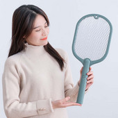 2u1 lampa za ubijanje komaraca Električni šok Mosquito Swatter USB Rechargable Bug Lock Zamka za komarce Inteligentno kućanstvo